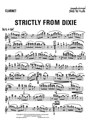 Strictly From Dixie - Clarinet