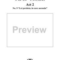 Pia de' Tolomei, Act 2, No. 9: Scena ed Aria - "Lei perduta, in core ascondo" - Score
