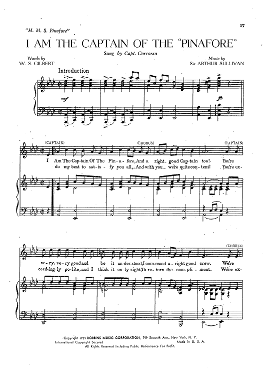 The Captain Of The Pinafore