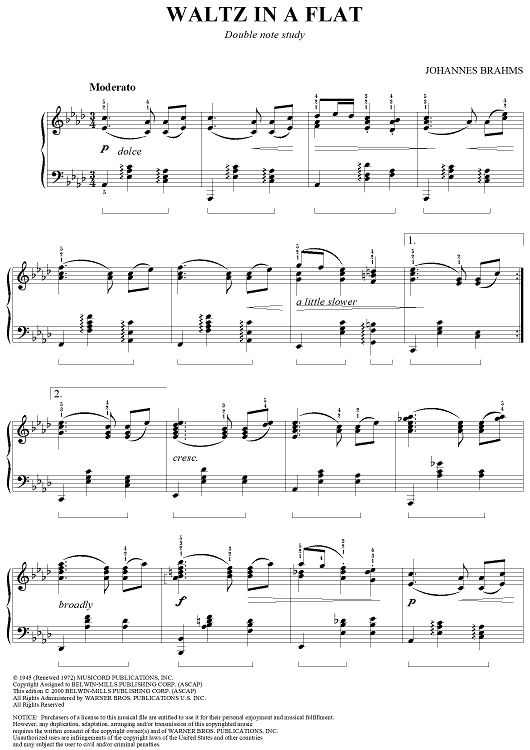 Waltz in a Flat, Op. 39, No. 15