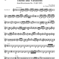 Theme and Variations from Divertimento No. 15 (KV 287) - Horn in F