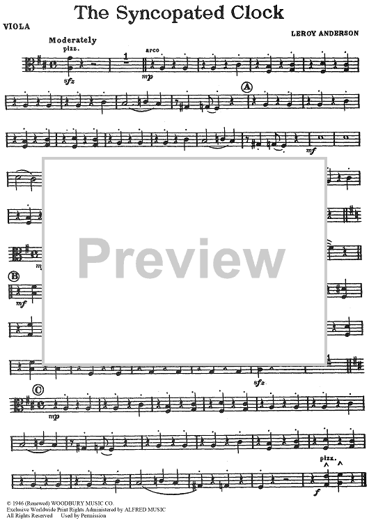 The Syncopated Clock - Viola