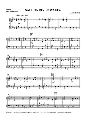 Saluda River Waltz - Rehearsal Piano