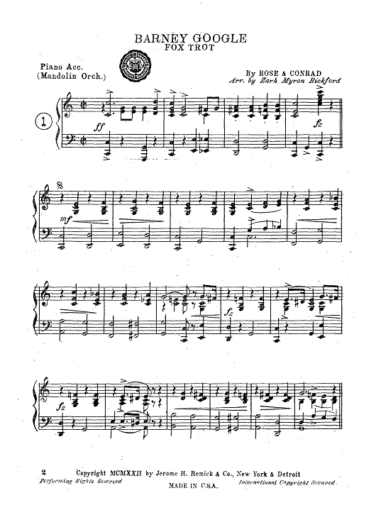 Mandolin & Guitar Collection No. 24 - Piano Accompaniment