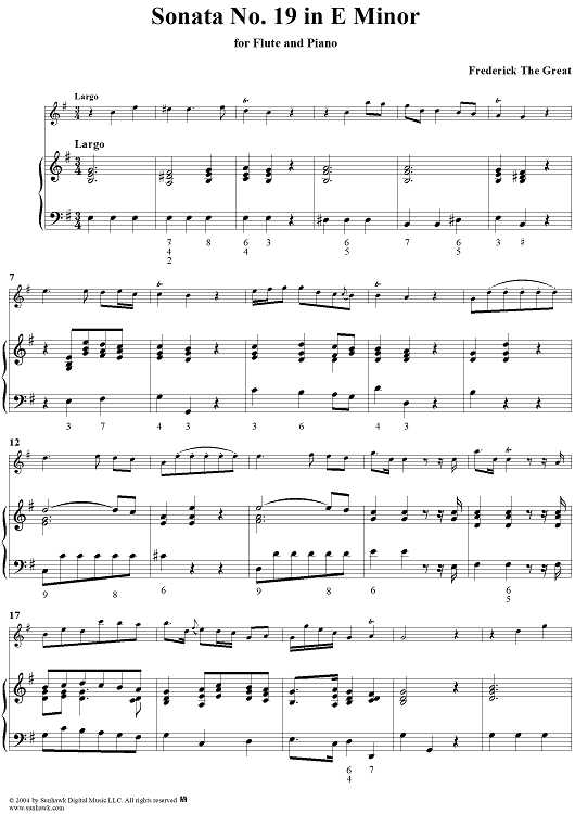 Sonata No. 19 in E Minor - Piano