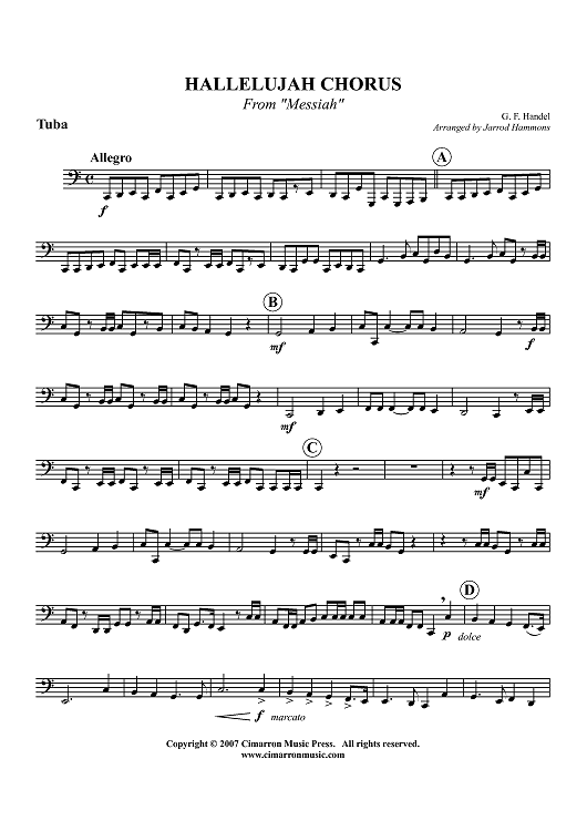 Hallelujah Chorus from "Messiah" - Tuba