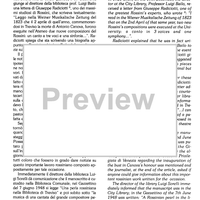 Per la Commermorazione di Antonia Canova [score] - Preface