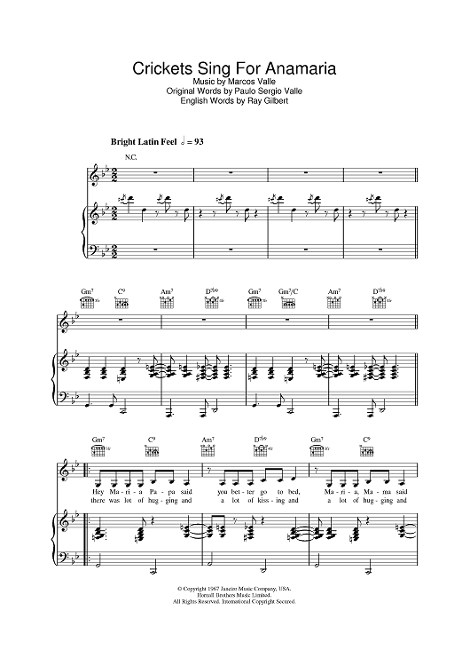 Crickets Sing For Anamaria