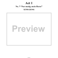 "Nur mutig, mein Herze", No. 7 from "Zaide", Act 1, K336b (K344) - Full Score