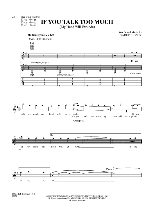 You Talk Too Much (My Head Will Explode)