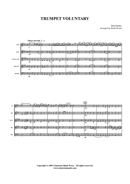 Trumpet Voluntary - Score