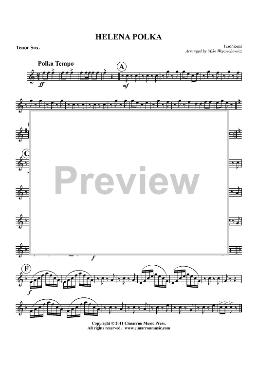 Helena Polka - Tenor Sax