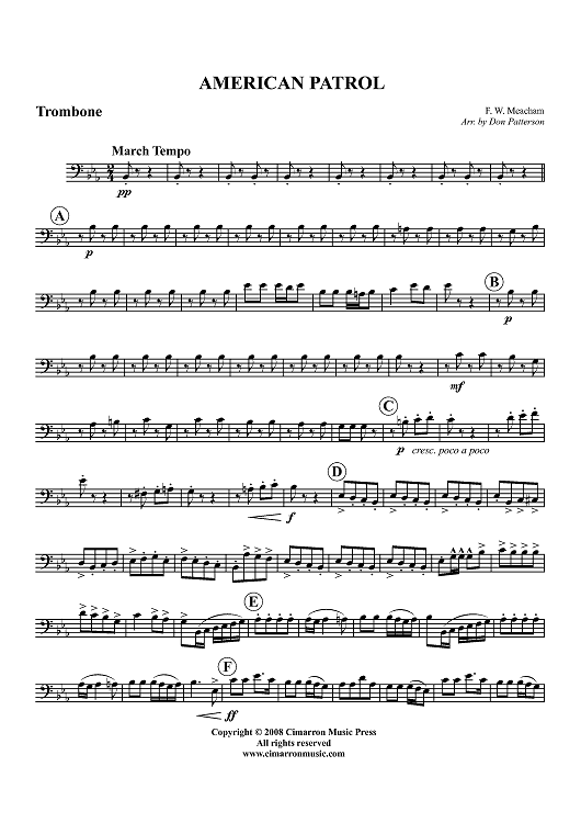 American Patrol - Trombone