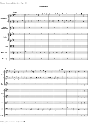 Concerto in E minor: Movement 3 - Full Score