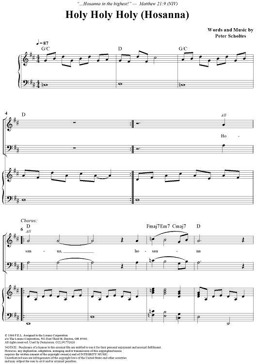 Holy Holy Holy (Hosanna)