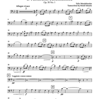 Mendelssohn Songs: Volume 1 for Cello Quartet - Cello 3