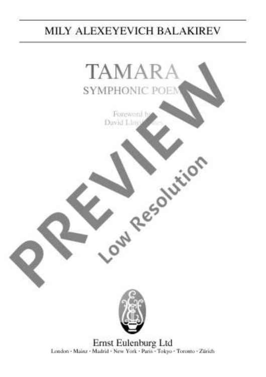 Tamara - Full Score