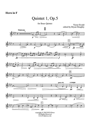 Quintet No. 1, Op. 5 - Horn