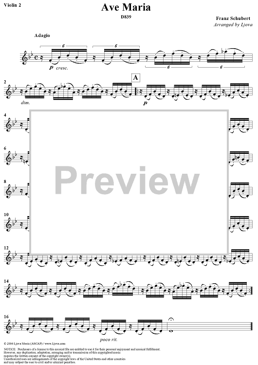 Ave Maria - Violin 2