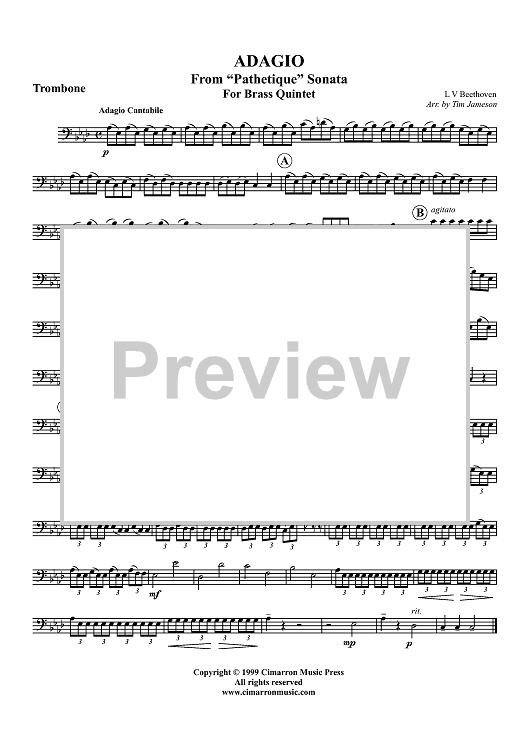 Adagio from "Pathetique" Sonata - Trombone