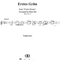 Twelve Poems, Op. 35 No.4, "Erstes Grün (fresh green), - Violin