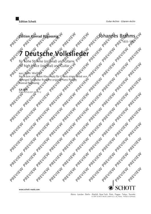 7 Deutsche Volkslieder