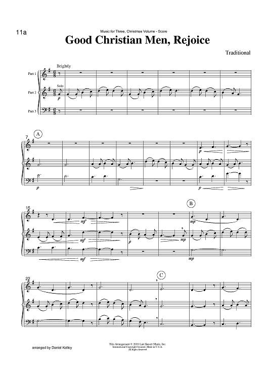 Good Christian Men, Rejoice - Score
