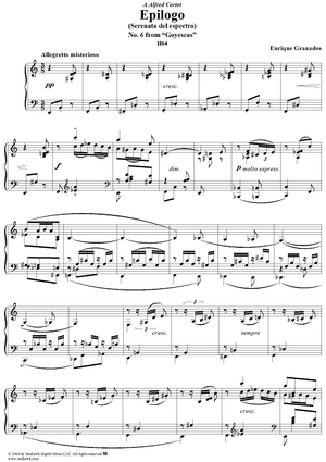 Epilogo (Serenata del espectro), No. 6 from "Goyescas", H64