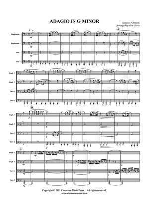 Adagio in G - Score