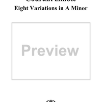 "Courant zimble", Eight Variations in A Minor (B245)