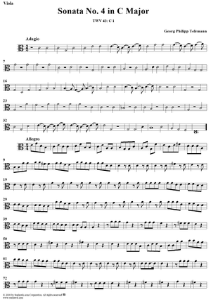 Sonata No. 4 in C Major - Viola