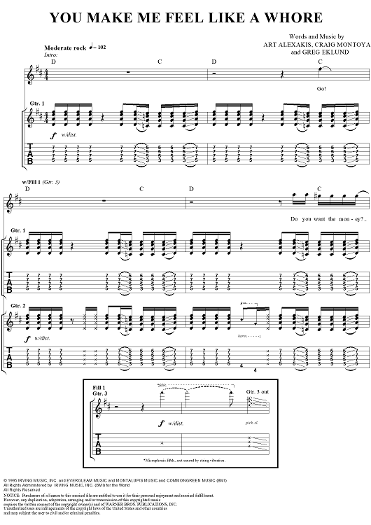 You Make Me Feel Like a Whore