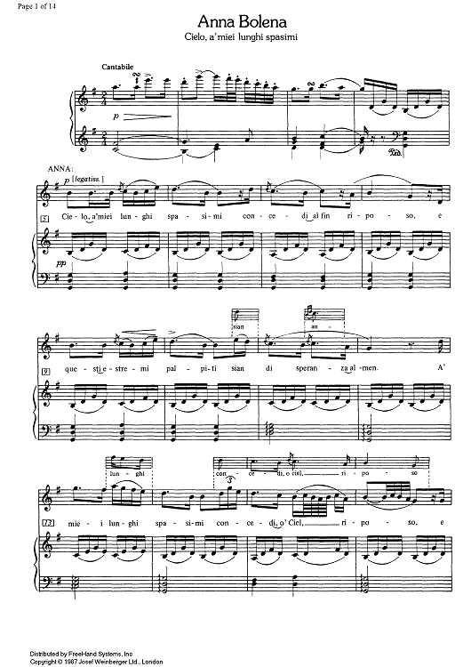 Cielo, a' miei lunghi spasimi  from Anna Bolena