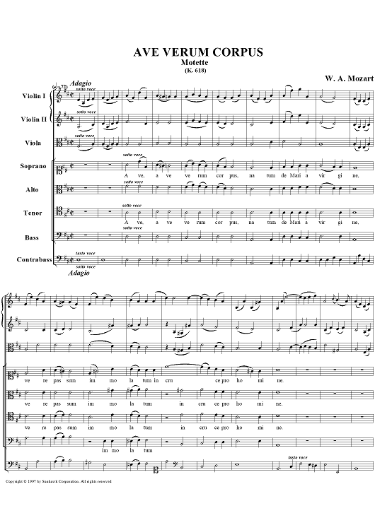 Ave Verum Corpus, K618