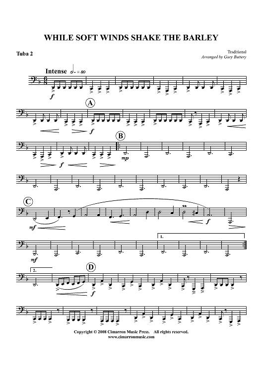While Soft Winds Shake the Barley - Tuba 2
