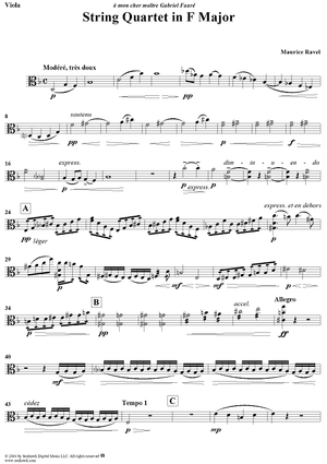 String Quartet in F Major - Viola