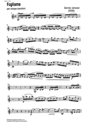 Fogliame - B-flat Soprano Saxophone