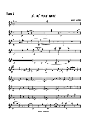 Li'l Ol' Blue Note - Tenor Sax 2