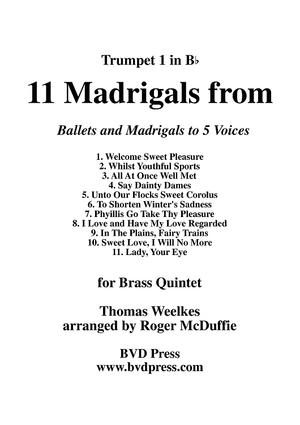 Ballets and Madrigals to 5 Voices (1598) - B-flat Trumpet 1