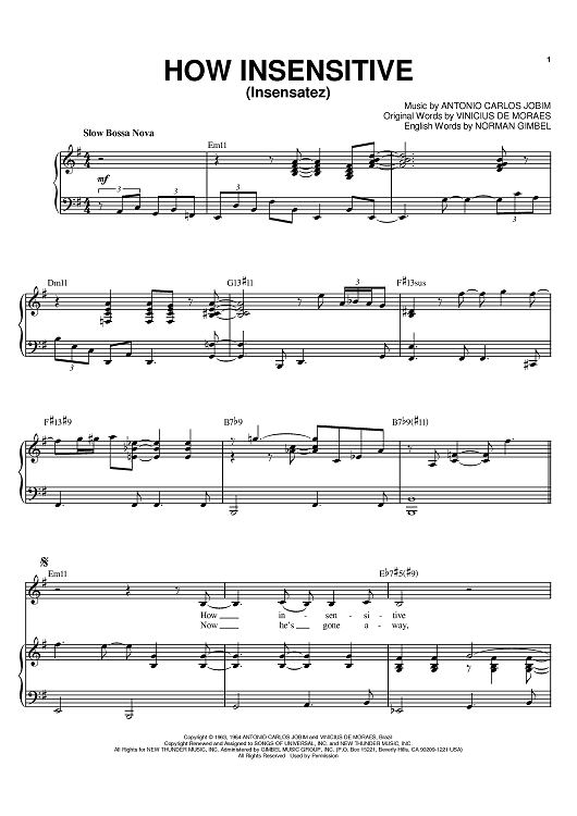 How Insensitive (Insensatez)