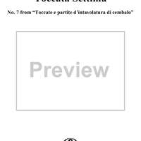 Toccata Settima - No. 7 from "Toccate e partite d'intavolatura di cembalo" Book 1 (1615)