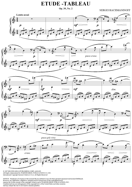 Etude-Tableau, Op. 39, No. 2