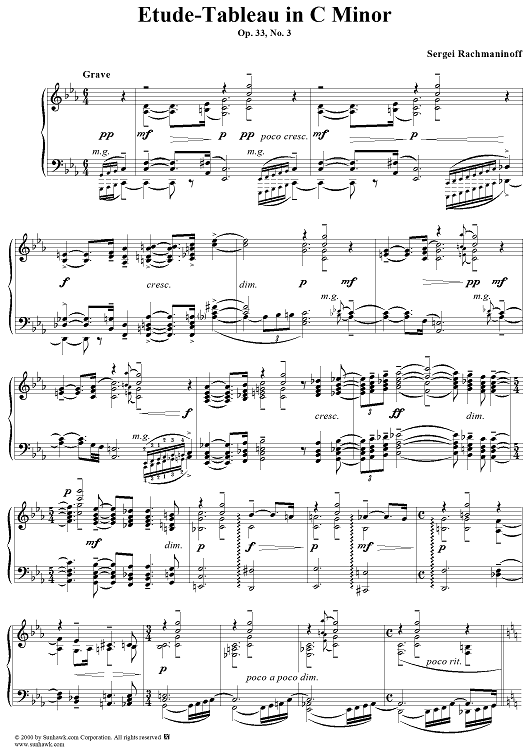 Etude-Tableau No. 3 in C Minor, Op. 33