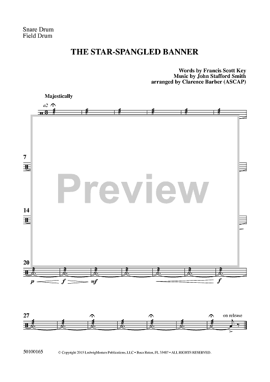 The Star-Spangled Banner - Snare Drum / Field Drum