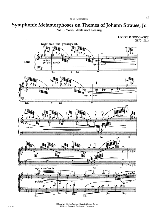 No. 3. Wein, Weib und Gesang - from Symphonic Metamorphoses on Themes of Johann Strauss II
