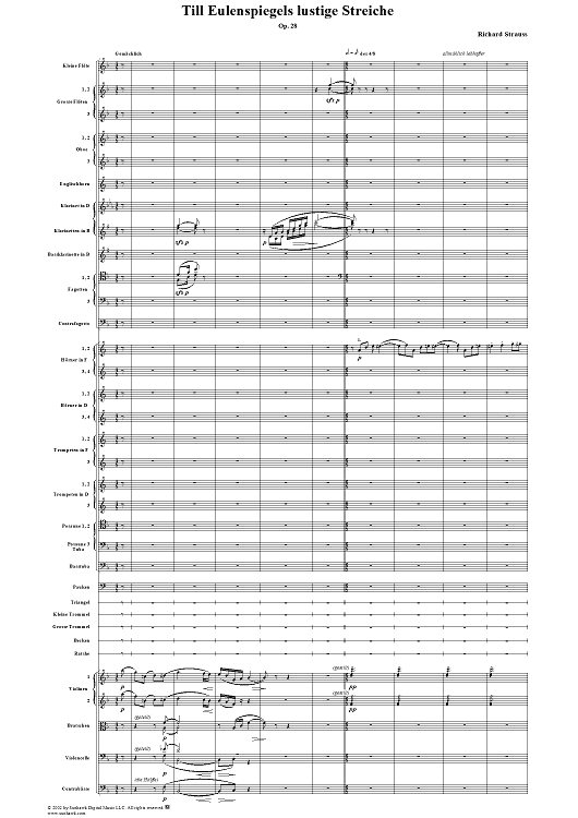 Till Eulenspiegels lustige Streiche, Op. 28 - Full Score