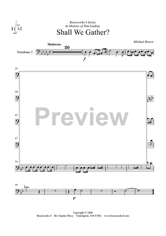 Shall We Gather? - Trombone 2