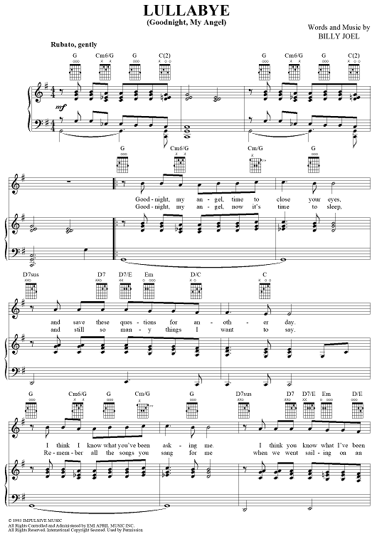 Lullabye (Goodnight, My Angel)