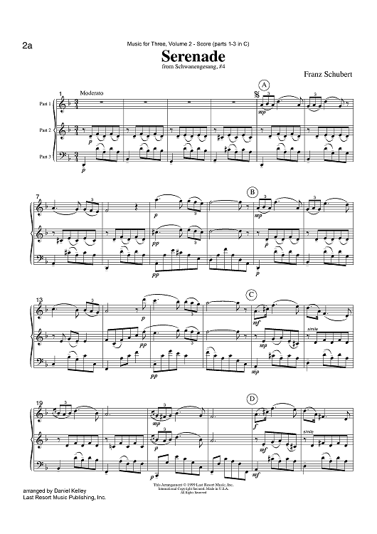 Serenade - from Schwanengesang, #4 - Score