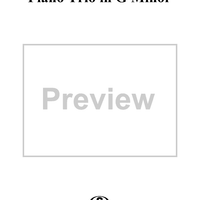 Piano Trio in G Minor, HobXV/1 - Piano Score